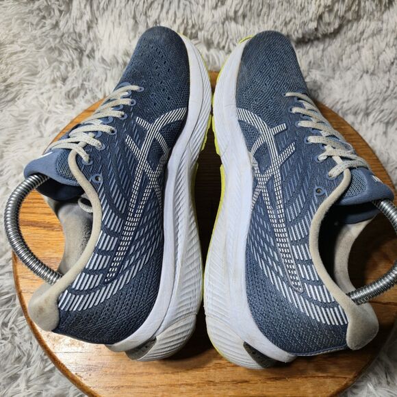 Asics Gel-Cumulus 22 Womens Size 9.5 Blue Lime Mesh Casual Lace Up Running Shoes - Picture 3 of 16